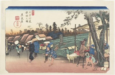 No.2: Itabashi Station, 1835-1836 by Keisai Eisen